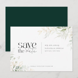 Wild Forest Greenerity Wedding Save The Date