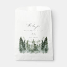 Wild Forest Pines Wedding Thank You