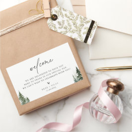 Wild-Forest Pines Willkommen Rechteckiger Aufkleber