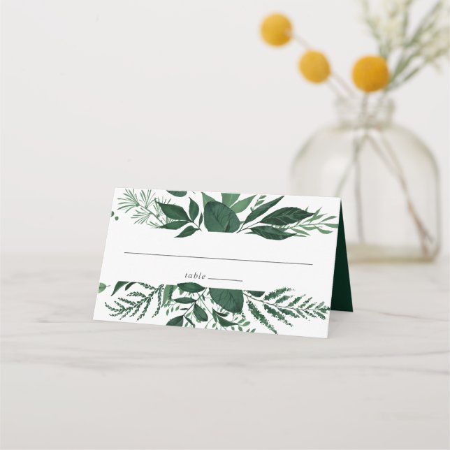 Wild Forest Wedding Platzkarte (Vorderseite)