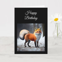 Wild Fox Personnaliser Anniversaire Carte de voeux