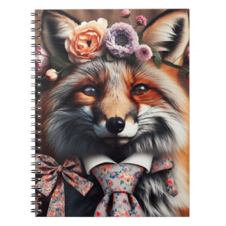 Wild fox wearing a tie cute  notizblock