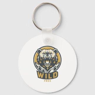 WILD & FREE Bären-Emblem-Schlüsselanhänger Schlüsselanhänger
