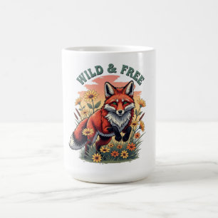 Wild & Free Fuchs-Tasse Vintage Natur Wildtier Kaf Kaffeetasse