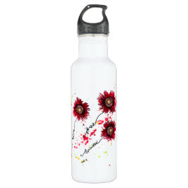 Wild Free Spirited ragged poppies malen Spritzer Edelstahlflasche