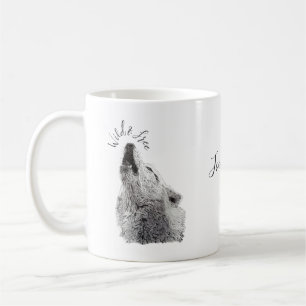 Wild & Free Sprüche Moderne Typografie Heulender W Kaffeetasse