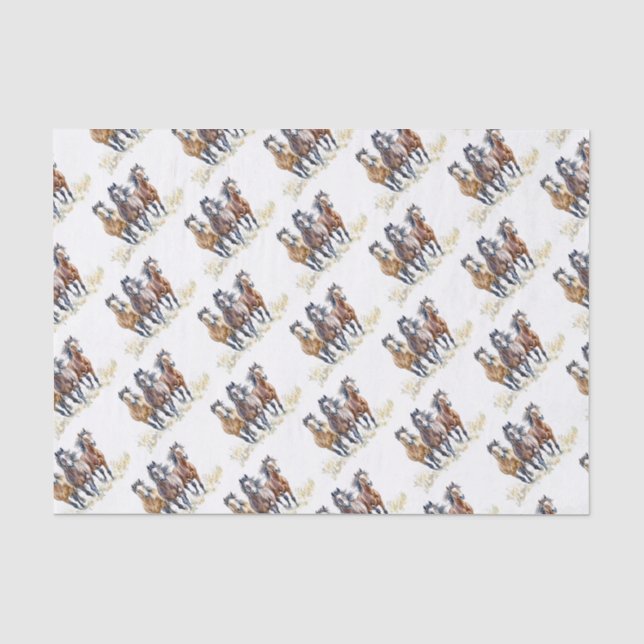 Wild & Free Western Mustangs Seidenpapier (Vorderseite)