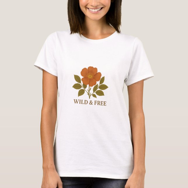 Wild & Free Wildrose Floral T-Shirt for Women (Vorderseite)
