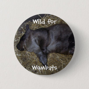 Wild für Wombats Button