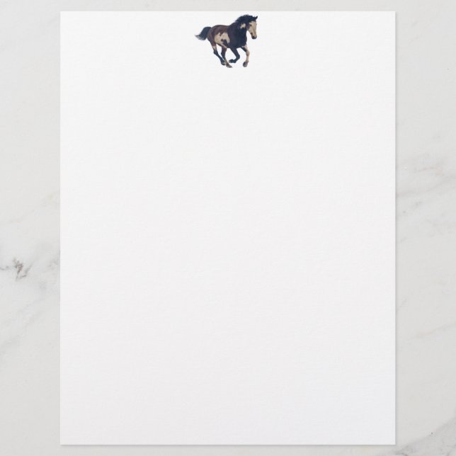 Wild Galloping Pinto American Paint Horse (Vorderseite)