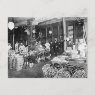 Wild Game & Seafood-Markt, 1895 Postkarte