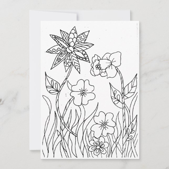Wild Garden Blume - Farbkarte (Vorderseite)