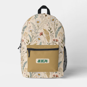 Wild Garden Floral Beiger Rucksack