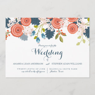 Wild Garden Floral Wedding Einladung