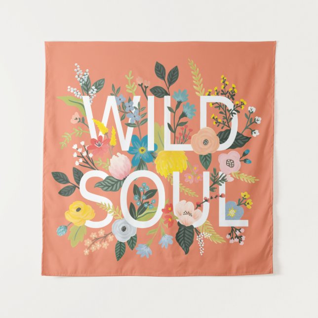 Wild Garten, Wild Soul Wandteppich (Vorderseite (Horizontal))