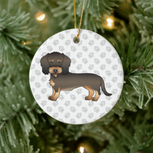 Wild gebackene Dackel, geflochten Keramik Ornament