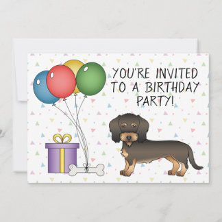 Wild gebackene Dackel Hund - Geburtstag Einladung