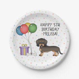 Wild gebackene Dackel Hund - Geburtstag Pappteller