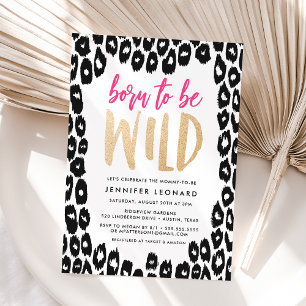 Wild Geboren Baby Shower Einladung