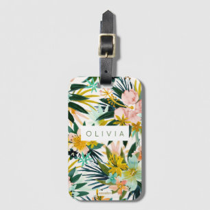 WILD GEFÜHL Tropischen Hibiskus Floral Custom Gepäckanhänger