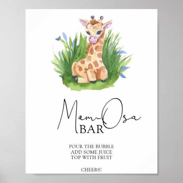 Wild Giraffe - Mama-osa-Bar Poster (Vorne)