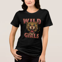 Wild Girls Leopard Graphic Women’s T-Shirt