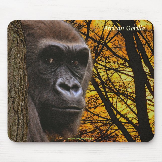 Wild-Gorilla gefährdete Arten Primat Mousepad (Vorne)
