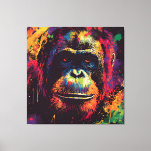 Wild Graffiti Urban Jungle Gorilla Leinwanddruck
