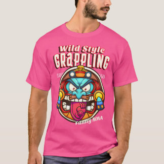 Wild Grappling Demon Face Mixed Martial Arts Jiu-J T-Shirt
