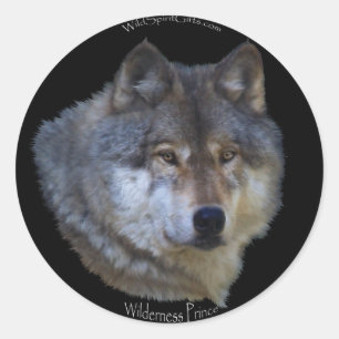 WILD GRAY WOLF Stickers