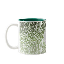 Wild Green Zebra Print Ombre Monogram