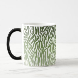 Wild Green Zebra Print Verwandlungstasse