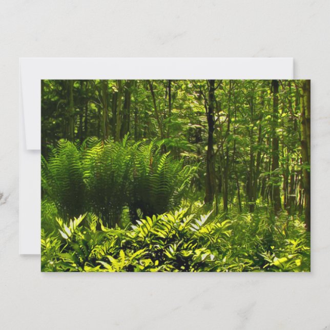 Wild grüne Sommer-Solstice-Party Einladung (Vorderseite)