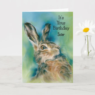 Wild Hare Exuberance Pasta Art Custom Geburtstag Karte