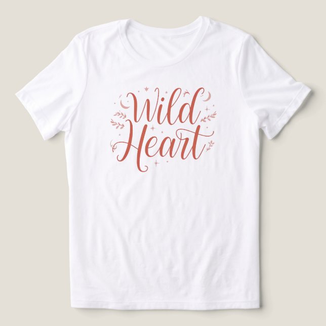 "Wild Heart" Free Spirit Quote Tri-Blend Shirt (Design Vorderseite)