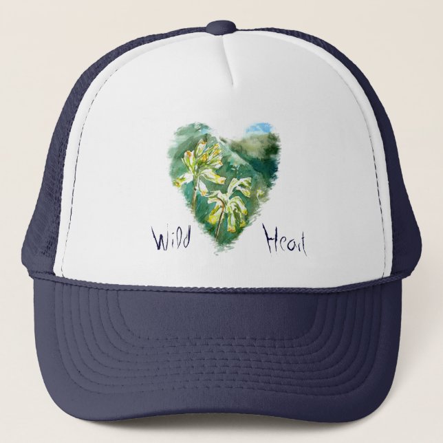 Wild Heart Primula Hat Truckerkappe (Vorderseite)