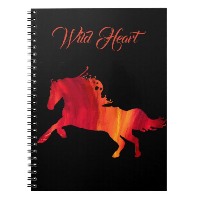 Wild Heart Red horse Carnet d'art (Devant)
