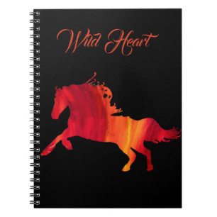 Wild Heart Red Ross Art Notebook Notizblock