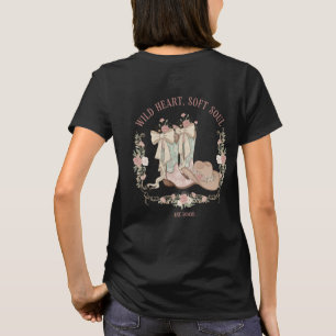 Wild Heart Soft Soul Cowgirl Stiefel Rosa Floral T-Shirt