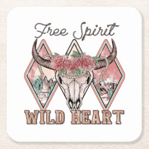 Wild Heart   VALENTINSTAG   Valentinstag Rechteckiger Pappuntersetzer