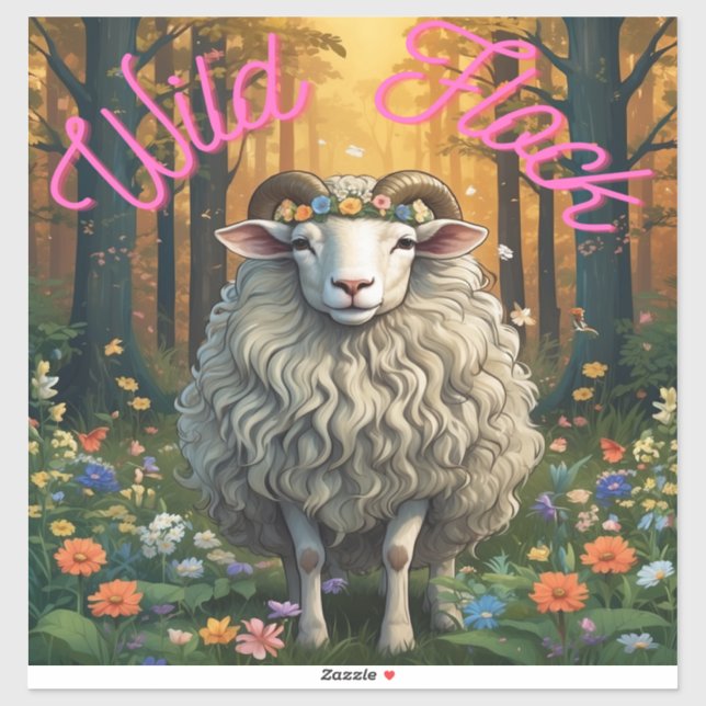 Wild Herd Sheep Aufkleber (Blatt)