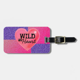 Wild Herz Hübsch Glitzer Liebe Travel Gepäckanhänger