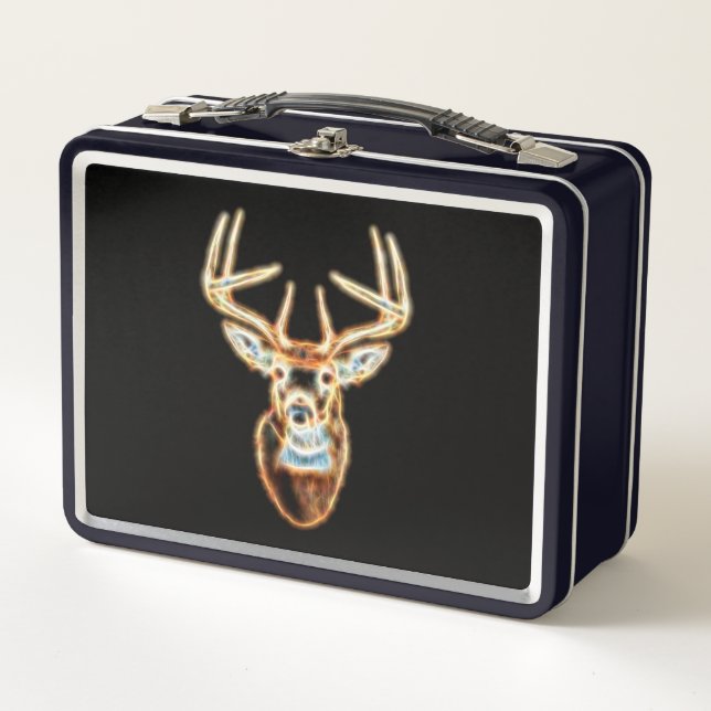 Wild Hirsch Head Energy Spirit Metall Brotdose (Vorderseite)