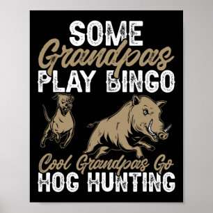 Wild Hog Jagd Vater Großvater Boar Jagd Poster