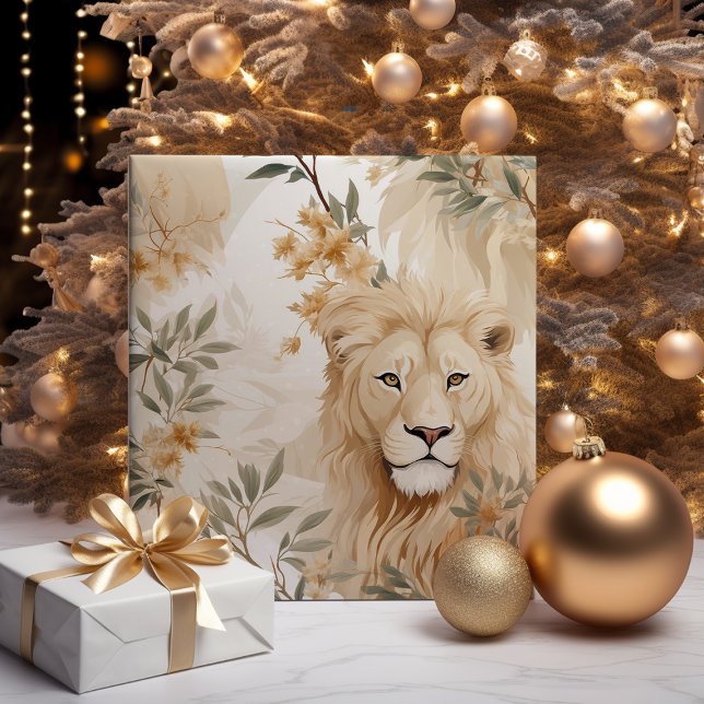 Wild Holidays Safari Löwen Weihnachten Geschenkpapier Set (Von Creator hochgeladen)