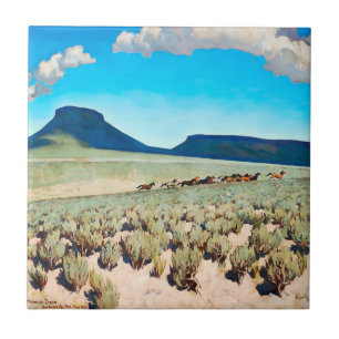 „Wild Horse Country“ von Maynard Dixon Fliese