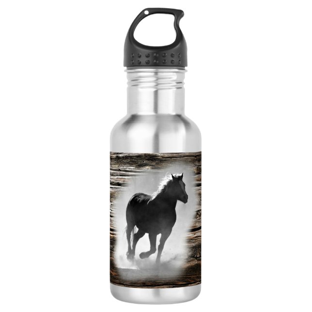 Wild Horse Galloping Edelstahlflasche (Vorderseite)