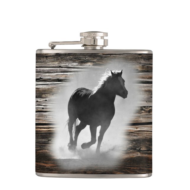 Wild Horse Galloping Flachmann (Vorderseite)