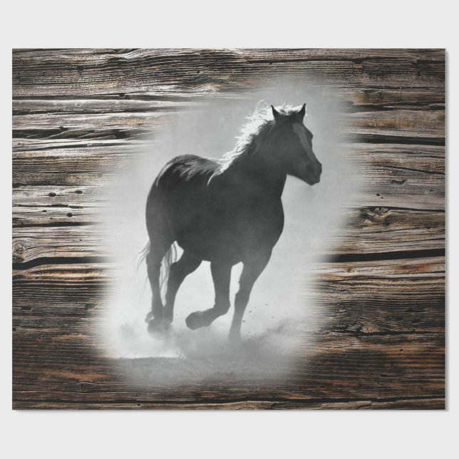 Wild Horse Galloping Geschenkpapier (Flach)