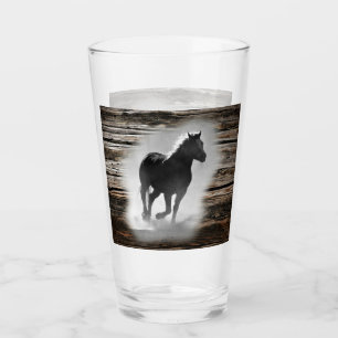 Wild Horse Galloping Glas
